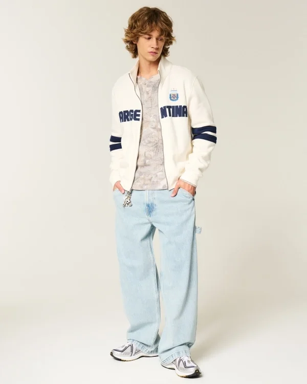 Bluza z nadrukiem Argentyny z półsuwakiem Bluza z nadrukiem Argentyny z półsuwakiem