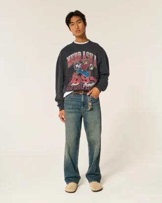 Bluza z nadrukiem Boxy University of Nebraska Cornhuskers