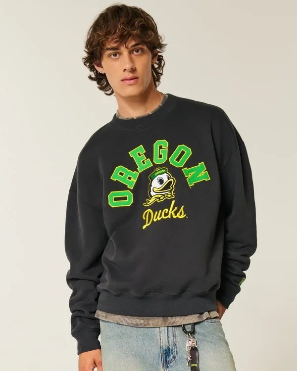 Bluza z nadrukiem Boxy University of Oregon Ducks Bluza z nadrukiem Boxy University of Oregon Ducks