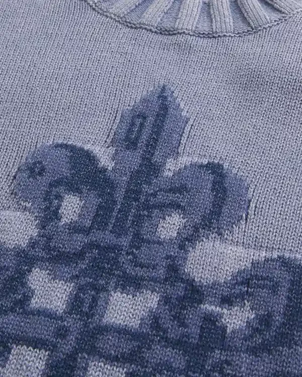 Bluza z nadrukiem i okrągłym dekoltem Bluza z nadrukiem i okrągłym dekoltem