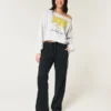 Bluza z nadrukiem Iowa Hawkeyes z odkrytymi ramionami Bluza z nadrukiem Iowa Hawkeyes z odkrytymi ramionami