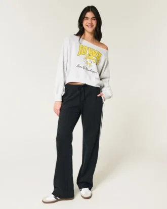 Bluza z nadrukiem Iowa Hawkeyes z odkrytymi ramionami