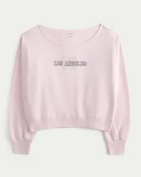 Bluza z nadrukiem Los Angeles z odkrytymi ramionami