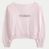 Bluza z nadrukiem Los Angeles z odkrytymi ramionami Bluza z nadrukiem Los Angeles z odkrytymi ramionami