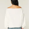 Bluza z nadrukiem Miami z podwójnymi odkrytymi ramionami Bluza z nadrukiem Miami z podwójnymi odkrytymi ramionami