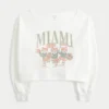 Bluza z nadrukiem Miami z podwójnymi odkrytymi ramionami Bluza z nadrukiem Miami z podwójnymi odkrytymi ramionami