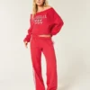 Bluza z nadrukiem University of Georgia z podwójnymi odkrytymi ramionami Bluza z nadrukiem University of Georgia z podwójnymi odkrytymi ramionami