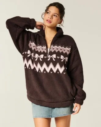 Bluza z zamkiem 1/4 Gilly Hicks Sherpa