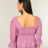 Bluzka babydoll z rękawami 3/4 Bluzka babydoll z rękawami 3/4