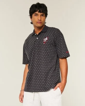 Boxy Koszulka polo z nadrukiem Ohio State University Buckeyes