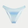 Błyszczące figi bikini z wysokim stanem