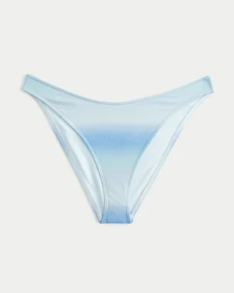 Błyszczące figi bikini z wysokim stanem