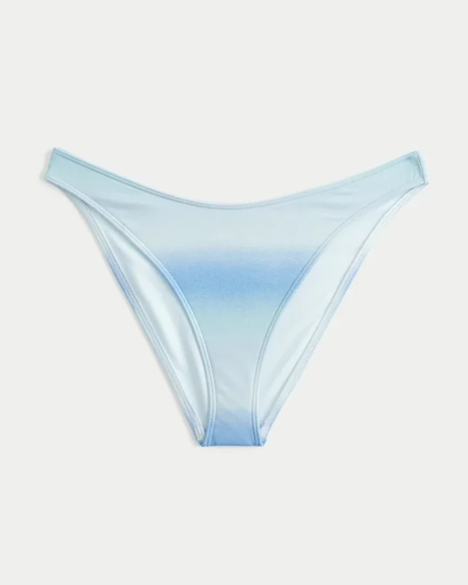 Błyszczące figi bikini z wysokim stanem