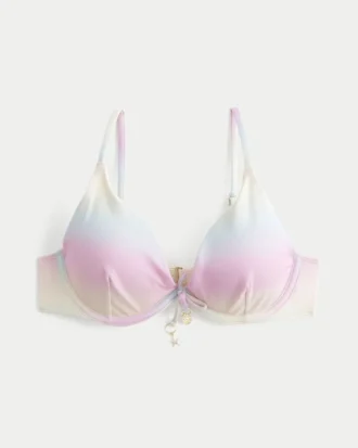 Błyszczący stanik bikini z fiszbinami