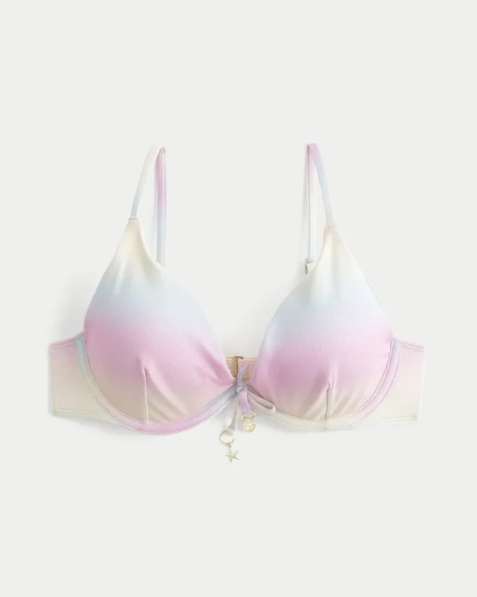 Błyszczący stanik bikini z fiszbinami Błyszczący stanik bikini z fiszbinami