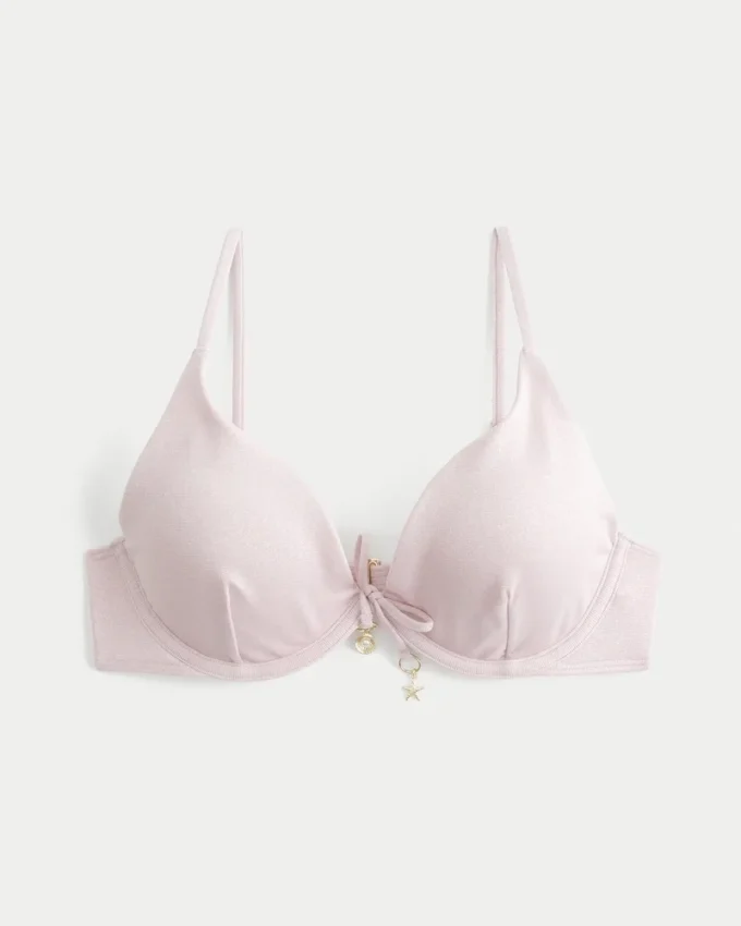 Błyszczący stanik bikini z fiszbinami Błyszczący stanik bikini z fiszbinami