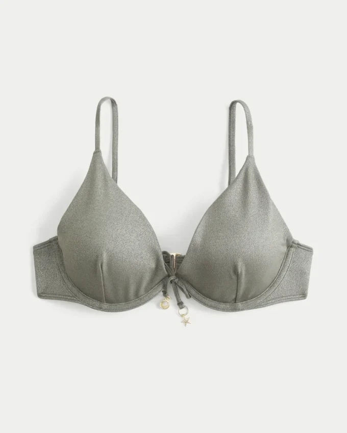 Błyszczący stanik bikini z fiszbinami Błyszczący stanik bikini z fiszbinami