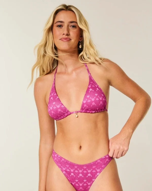 Błyszczący, wielofunkcyjny stanik bikini w kształcie trójkąta Błyszczący, wielofunkcyjny stanik bikini w kształcie trójkąta