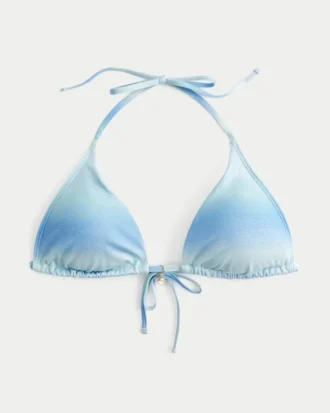 Błyszczący, wielofunkcyjny stanik bikini w kształcie trójkąta