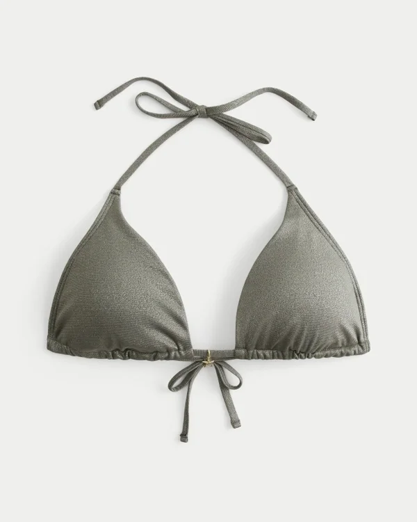 Błyszczący, wielofunkcyjny stanik bikini w kształcie trójkąta Błyszczący, wielofunkcyjny stanik bikini w kształcie trójkąta