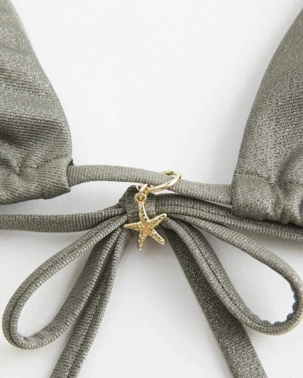 Błyszczący, wielofunkcyjny stanik bikini w kształcie trójkąta Błyszczący, wielofunkcyjny stanik bikini w kształcie trójkąta