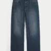 Ciemne dżinsy z haftowanym logo Super Baggy Jeans