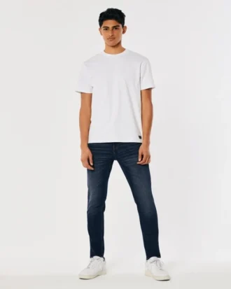 Ciemne jeansy skinny typu athletic