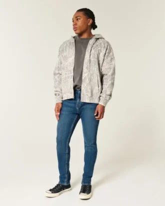Ciemne jeansy skinny typu athletic