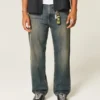 Ciemne jeansy z luźnymi nogawkami Ciemne jeansy z luźnymi nogawkami