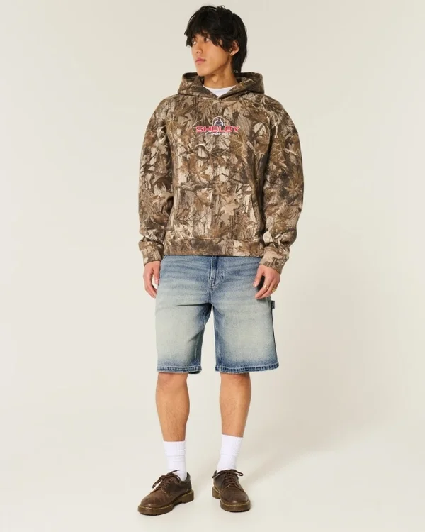 Ciemne, luźne szorty jeansowe Ciemne, luźne szorty jeansowe