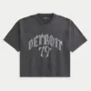 Ciężka, luźna koszulka z nadrukiem Detroit Graphic Football Ciężka, luźna koszulka z nadrukiem Detroit Graphic Football