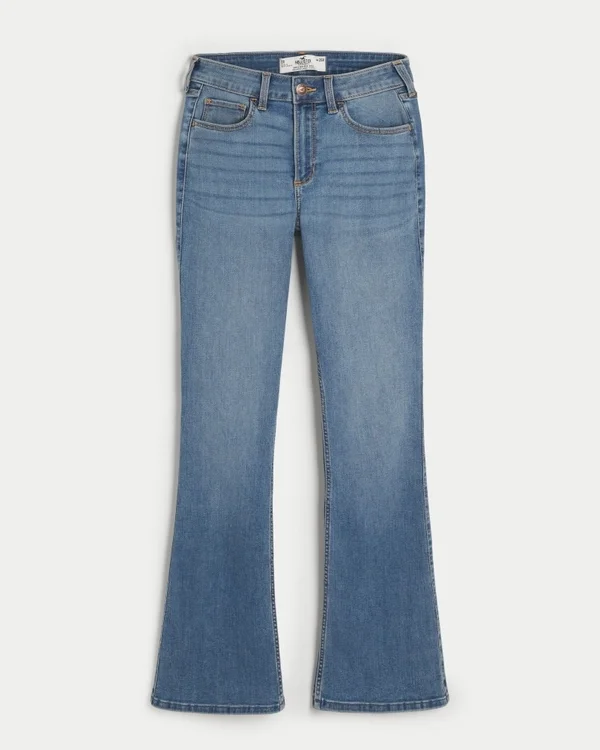 Dżinsy bootcut o średnim stanie i średnim odcieniu Dżinsy bootcut o średnim stanie i średnim odcieniu