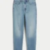 Dżinsy mom jeans o wysokim stanie i średnim odcieniu Dżinsy mom jeans o wysokim stanie i średnim odcieniu