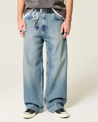 Dżinsy Super Baggy o średnim stopniu sprania