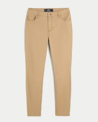 Dżinsy super skinny z wysokim stanem w kolorze khaki Dżinsy super skinny z wysokim stanem w kolorze khaki