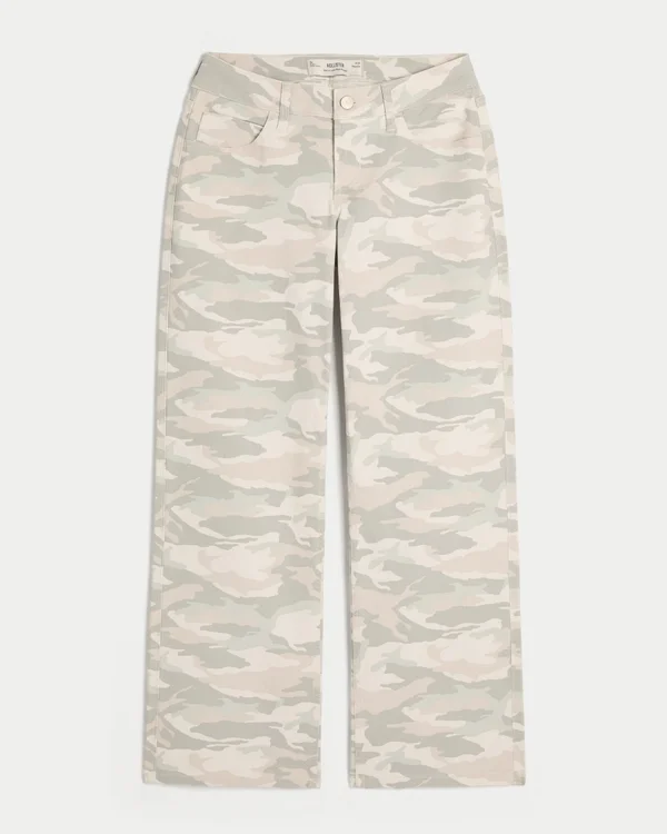 Dżinsy z niskim stanem i luźnym krojem w stylu Y2K Camo Dżinsy z niskim stanem i luźnym krojem w stylu Y2K Camo