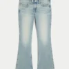 Dżinsy z niskim stanem, średnim odcieniem i haftowanym motylem, o kroju bootcut Dżinsy z niskim stanem, średnim odcieniem i haftowanym motylem, o kroju bootcut