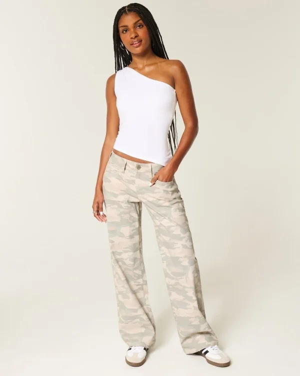 Dżinsy z niskim stanem Y2K Camo Baggy Dżinsy z niskim stanem Y2K Camo Baggy