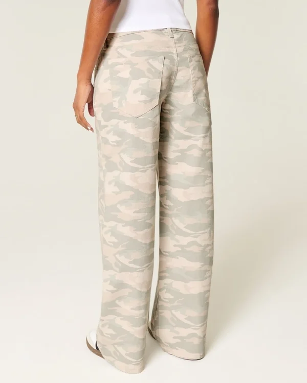 Dżinsy z niskim stanem Y2K Camo Baggy Dżinsy z niskim stanem Y2K Camo Baggy