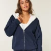 Dwustronna bluza z kapturem z polaru z podszewką ze sztucznego futra Dwustronna bluza z kapturem z polaru z podszewką ze sztucznego futra