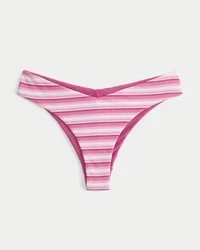 Dwustronne figi bikini z paskiem w kształcie litery V