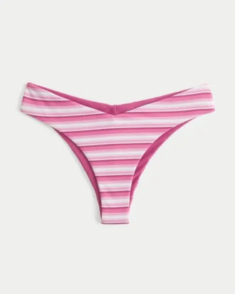 Dwustronne figi bikini z paskiem w kształcie litery V
