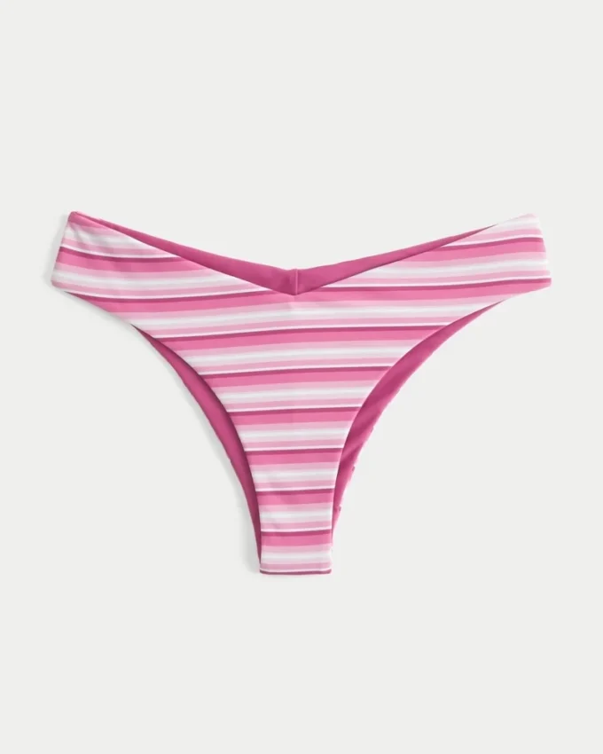 Dwustronne figi bikini z paskiem w kształcie litery V