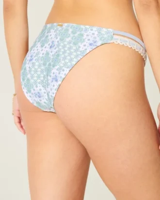 Figi bikini z podwójnymi ramiączkami i wykończeniem w stylu szydełkowym
