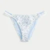 Figi bikini z podwójnymi ramiączkami i wykończeniem w stylu szydełkowym