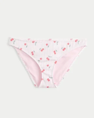 Figi bikini z prążkowanym materiałem i niskim stanem