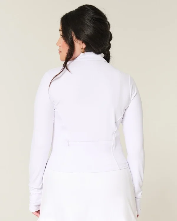 Gilly Hicks Active Recharge Bow Double Zip Jacket Gilly Hicks Active Recharge Bow Double Zip Jacket