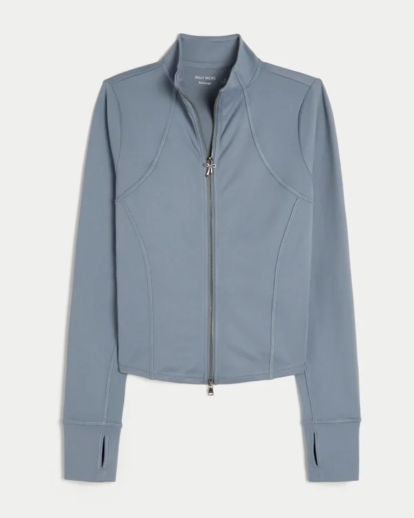 Gilly Hicks Active Recharge Bow Double Zip Jacket Gilly Hicks Active Recharge Bow Double Zip Jacket