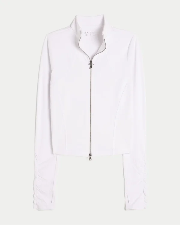 Gilly Hicks Active Recharge Bow Double Zip Jacket Gilly Hicks Active Recharge Bow Double Zip Jacket
