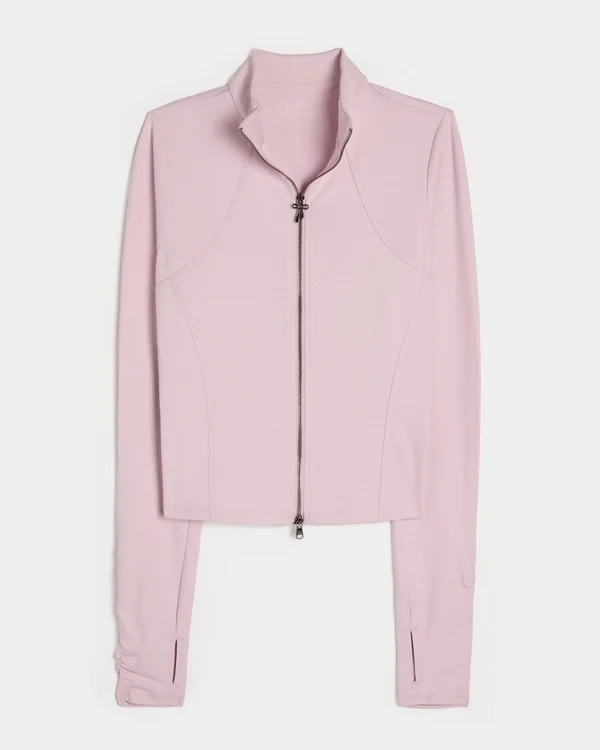 Gilly Hicks Active Recharge Bow Double Zip Jacket Gilly Hicks Active Recharge Bow Double Zip Jacket